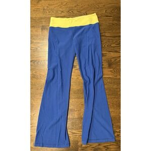 Lululemon Size 12 Flare Pant Blue Lime Flared Bell Bottom Yoga 36 Inseam Tall